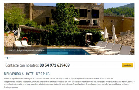 Hotel d'es Puig - Ma-no, Agencia de Diseño Web en Mallorca, Baleares