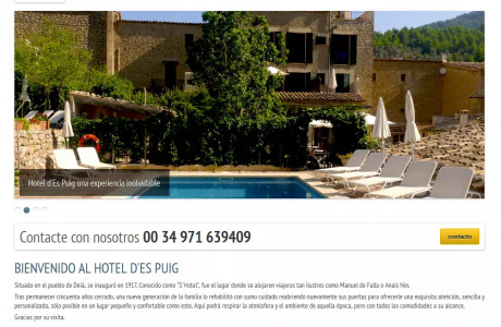 Hotel d'es Puig - Ma-no, SEO-Optimierung auf Mallorca und Webentwicklung in Palma de Mallorca